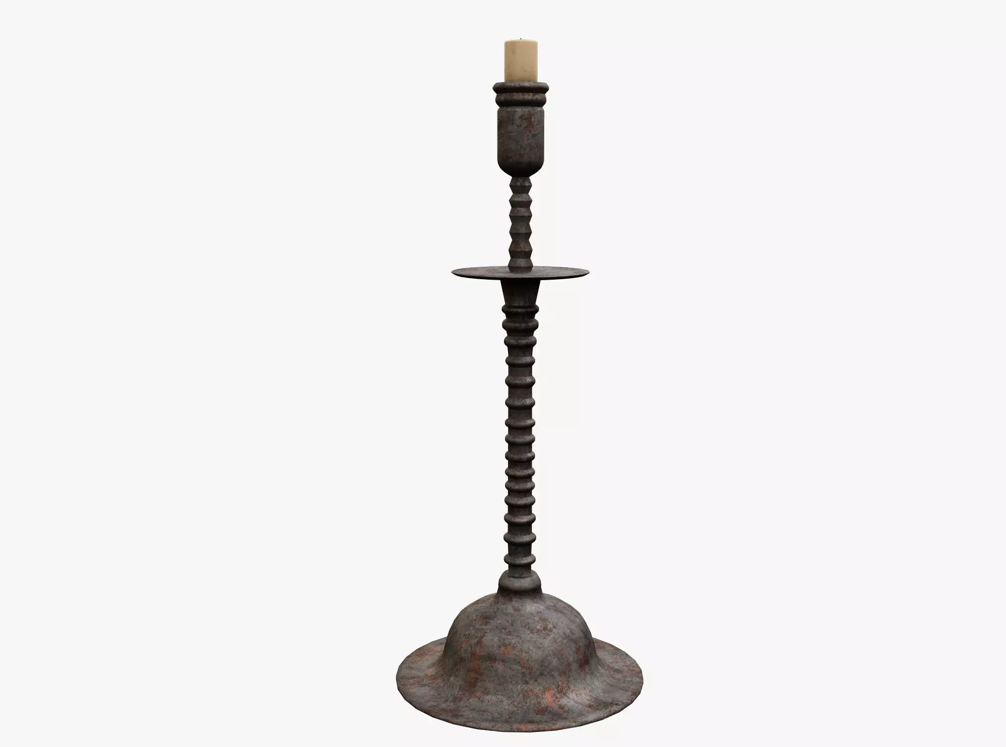 Candle Holder Low-poly 3D model_0