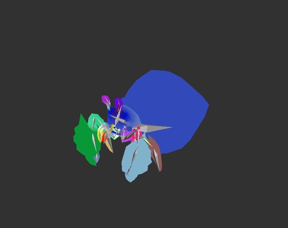 Crab Crustacean Low-poly 3D model_2