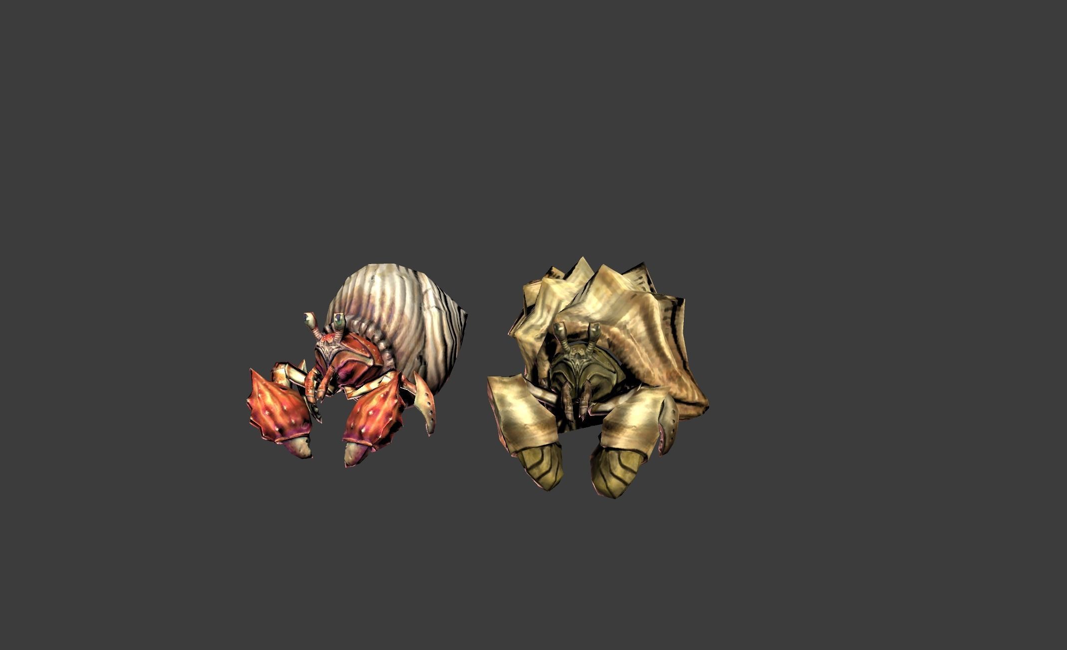 Crab Crustacean Low-poly 3D model_15