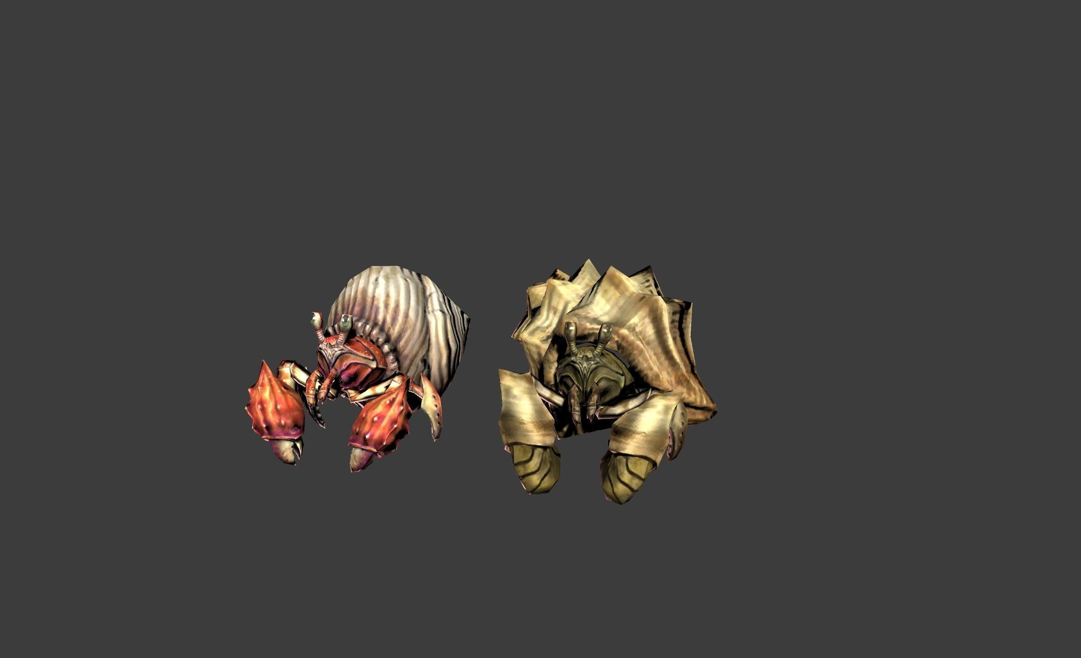 Crab Crustacean Low-poly 3D model_17