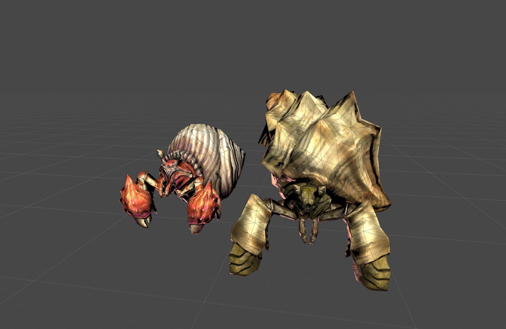 Crab Crustacean Low-poly 3D model_16