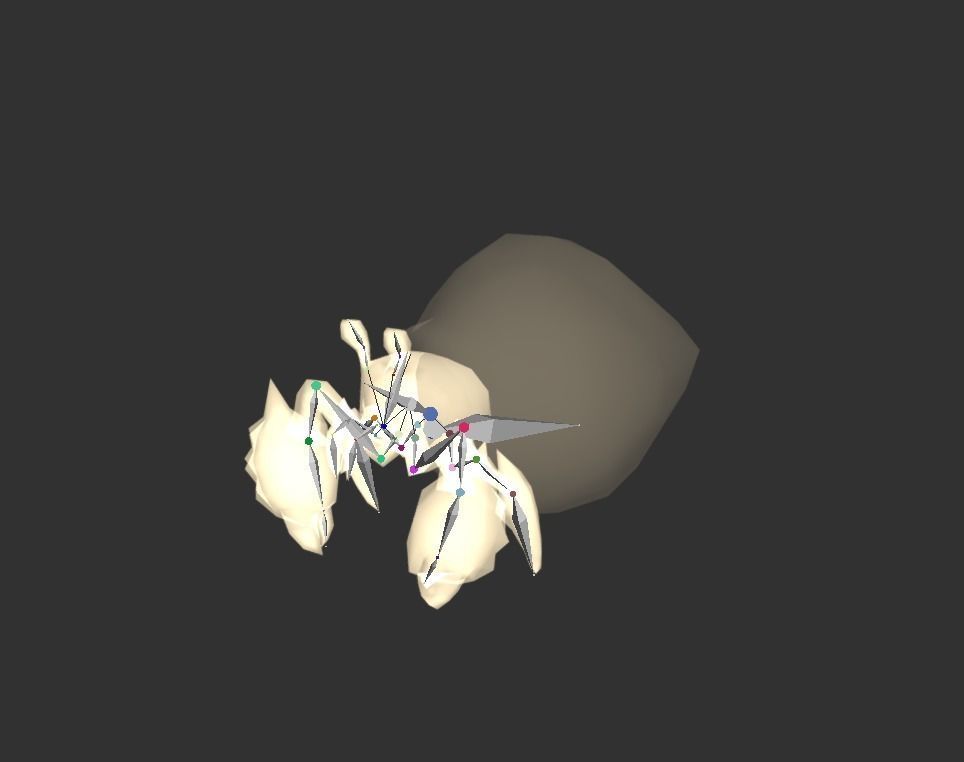 Crab Crustacean Low-poly 3D model_3