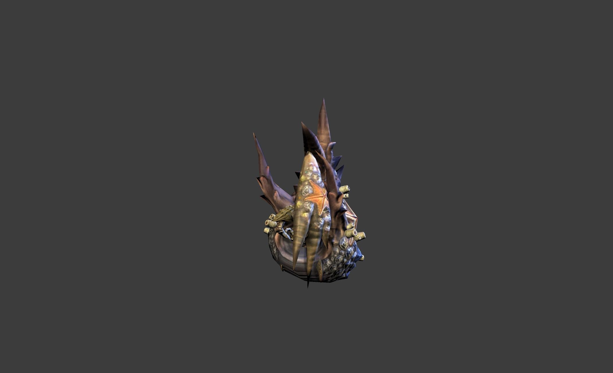 Crab Crustacean Mutant Low-poly 3D model_13