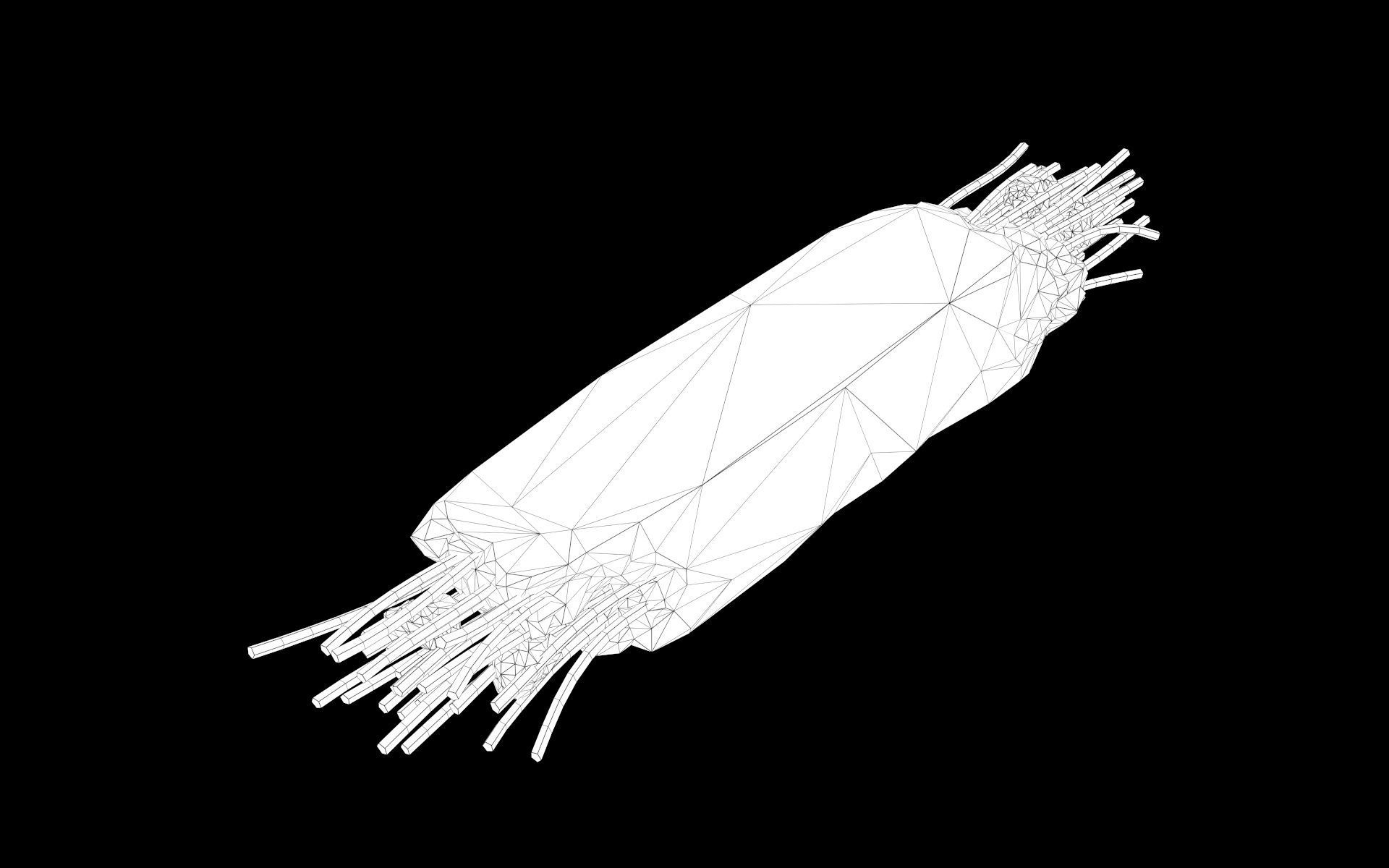 Damaged Concrete Column 02 v2 Low-poly 3D model_10