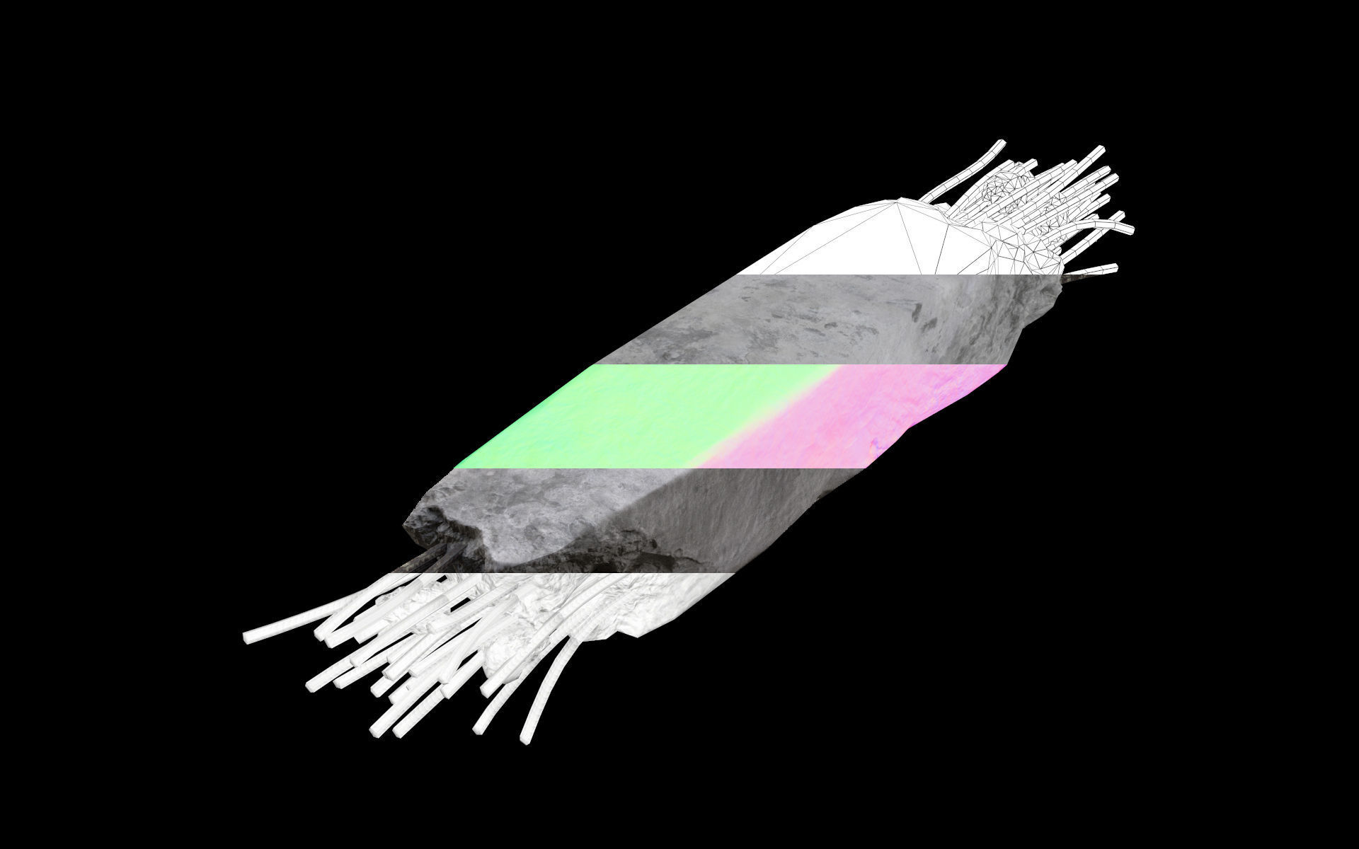 Damaged Concrete Column 02 v2 Low-poly 3D model_9