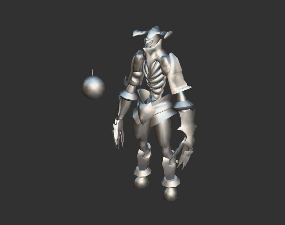 Demon Giant Mutant Golem Low-poly 3D model_4