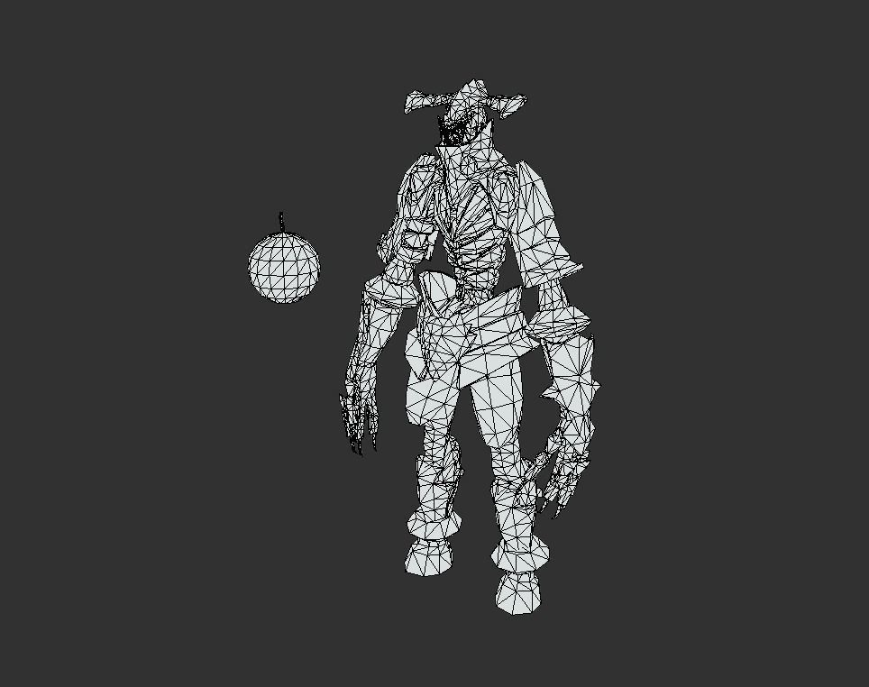 Demon Giant Mutant Golem Low-poly 3D model_5