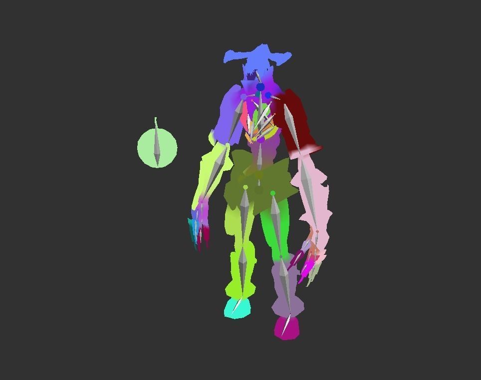 Demon Giant Mutant Golem Low-poly 3D model_3