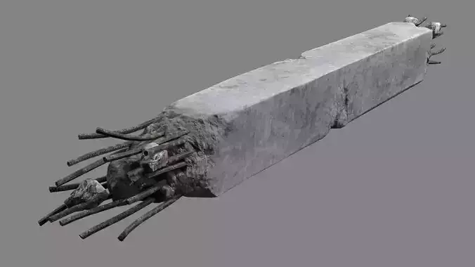 Damaged Concrete Column 03 v2