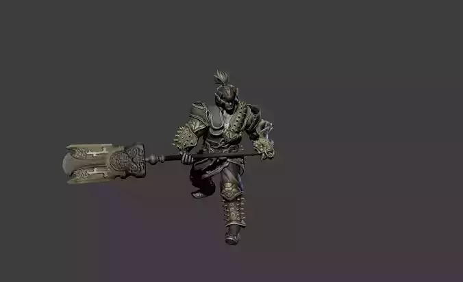 Ancient Bronze Warrior Low-poly 3D model