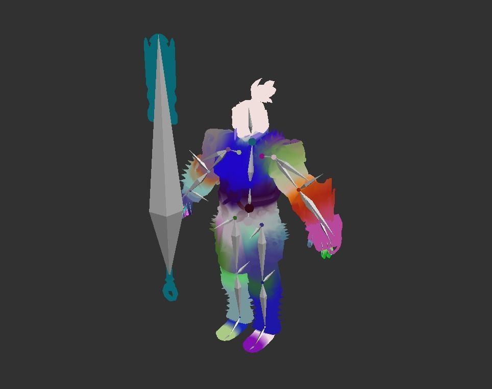 Ancient Bronze Warrior Low-poly 3D model_3