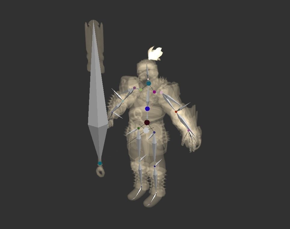 Ancient Bronze Warrior Low-poly 3D model_2