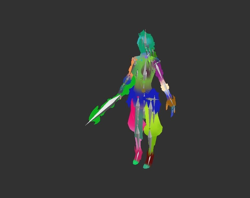 Ancient Bronze Witch Low-poly 3D model_3