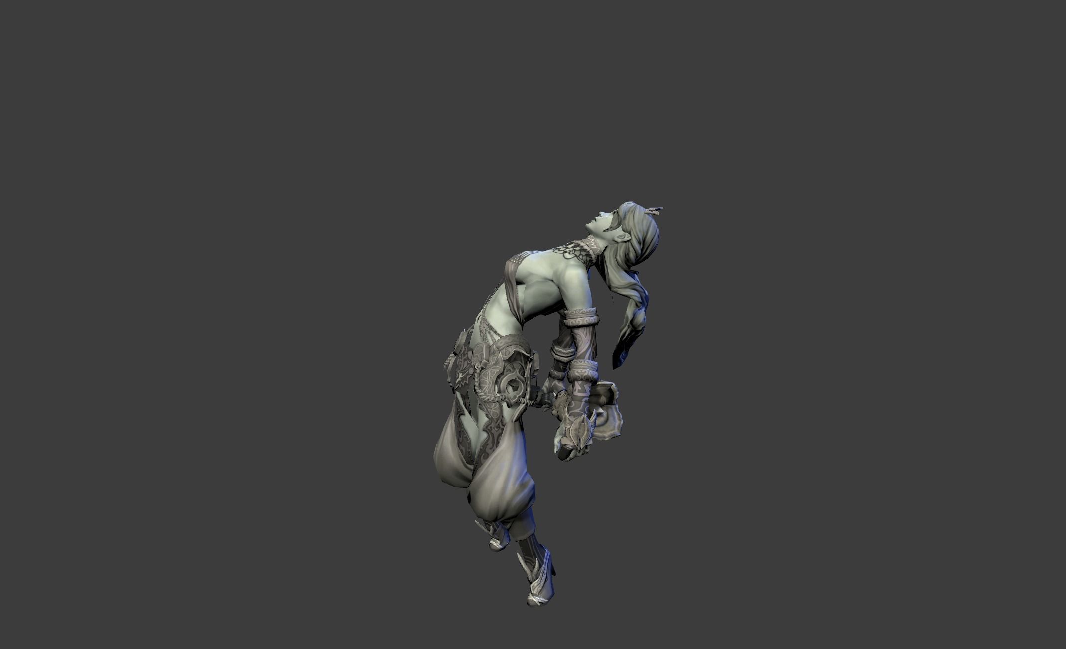 Ancient Bronze Witch Low-poly 3D model_8