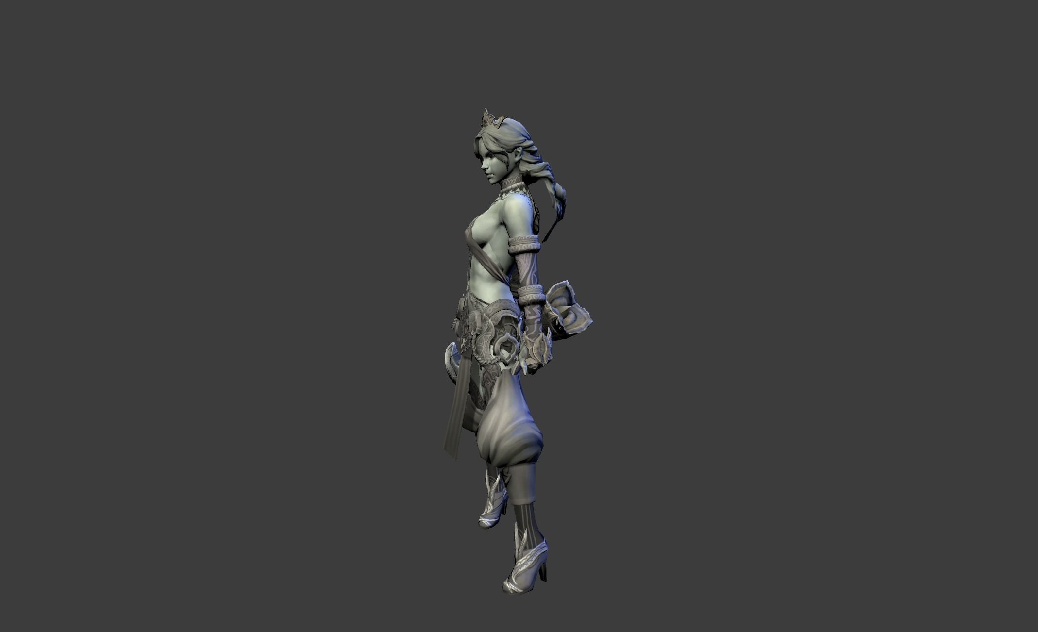 Ancient Bronze Witch Low-poly 3D model_12