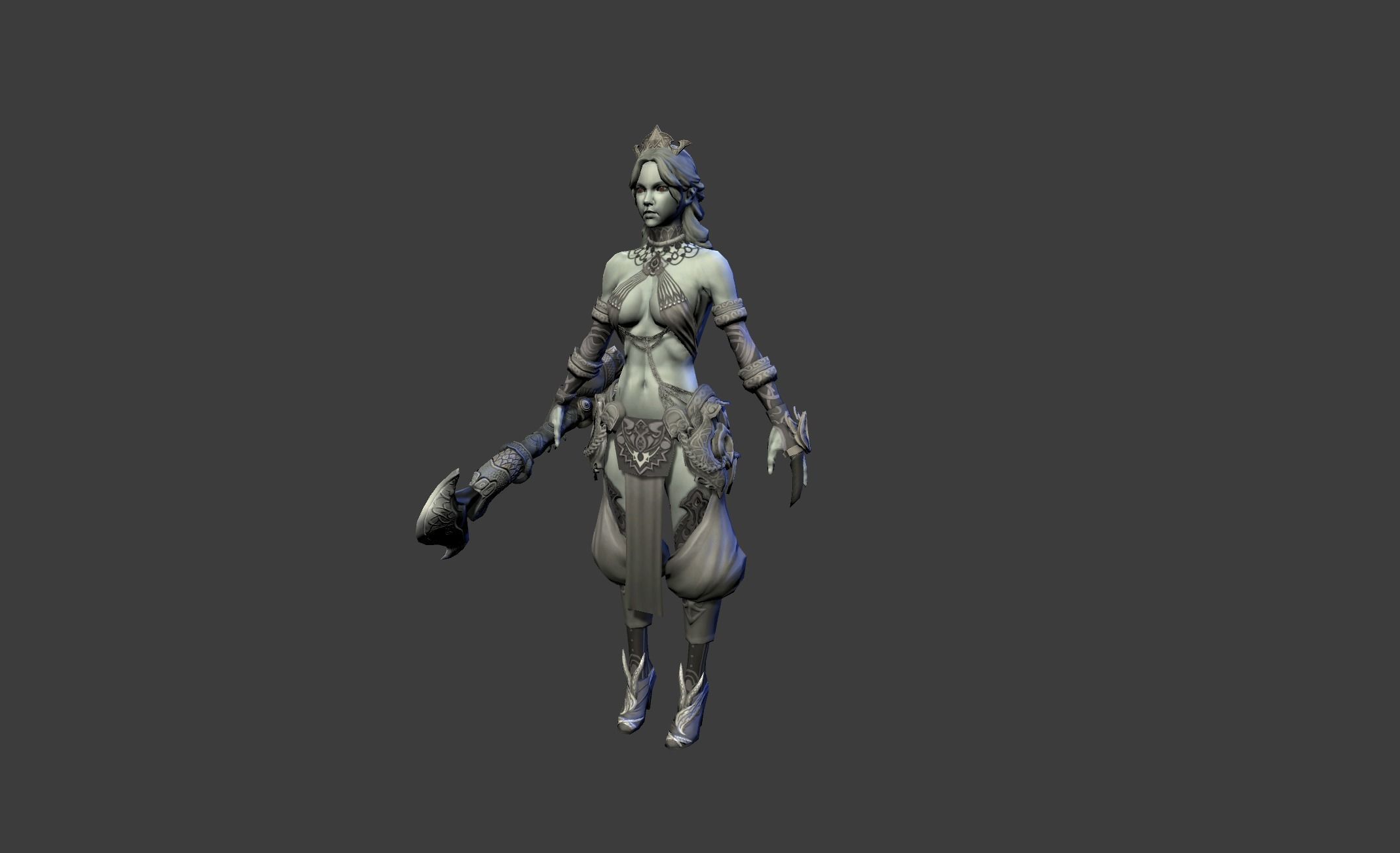 Ancient Bronze Witch Low-poly 3D model_18