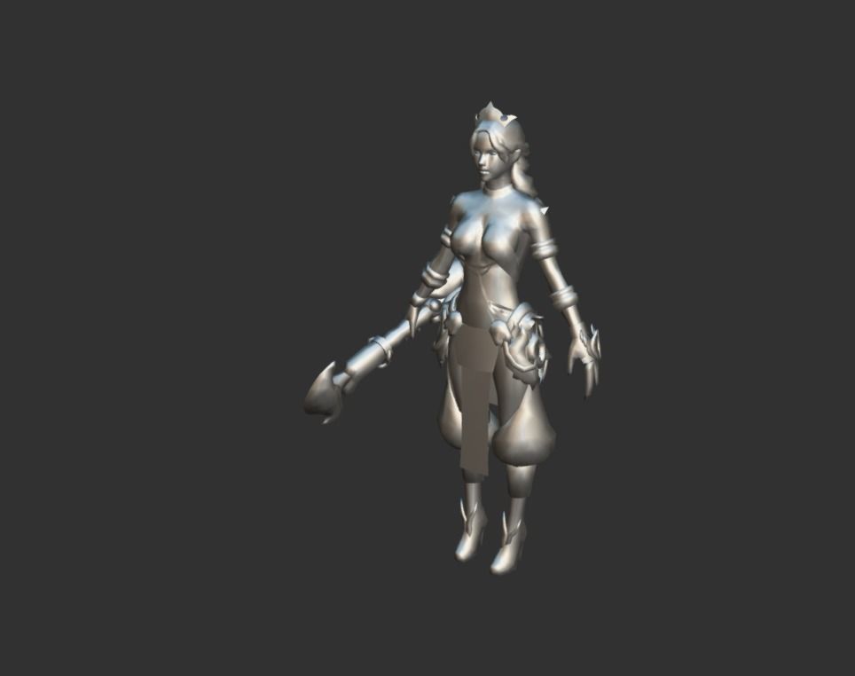 Ancient Bronze Witch Low-poly 3D model_4