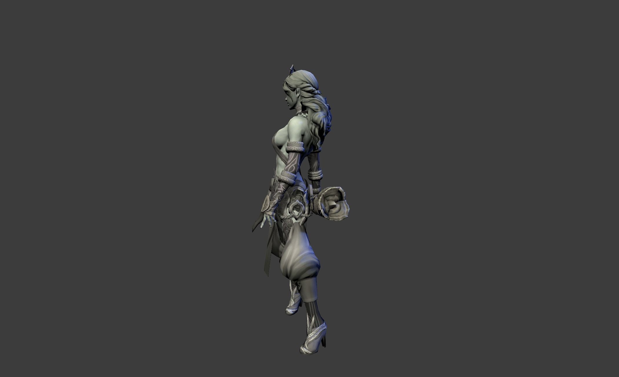 Ancient Bronze Witch Low-poly 3D model_19