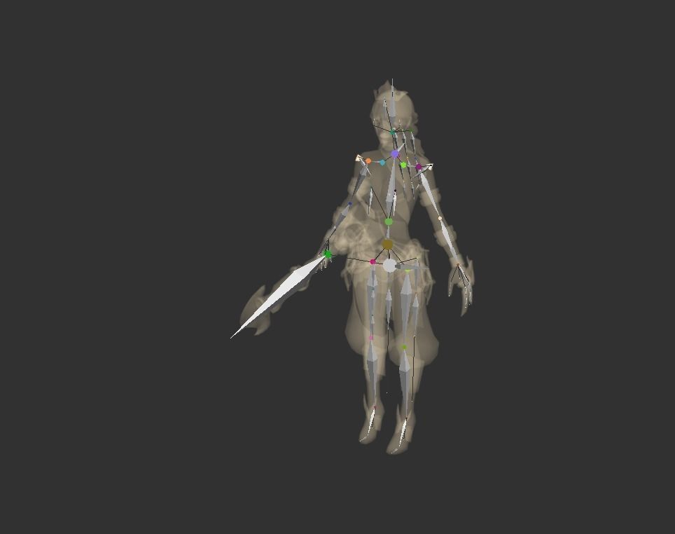 Ancient Bronze Witch Low-poly 3D model_2