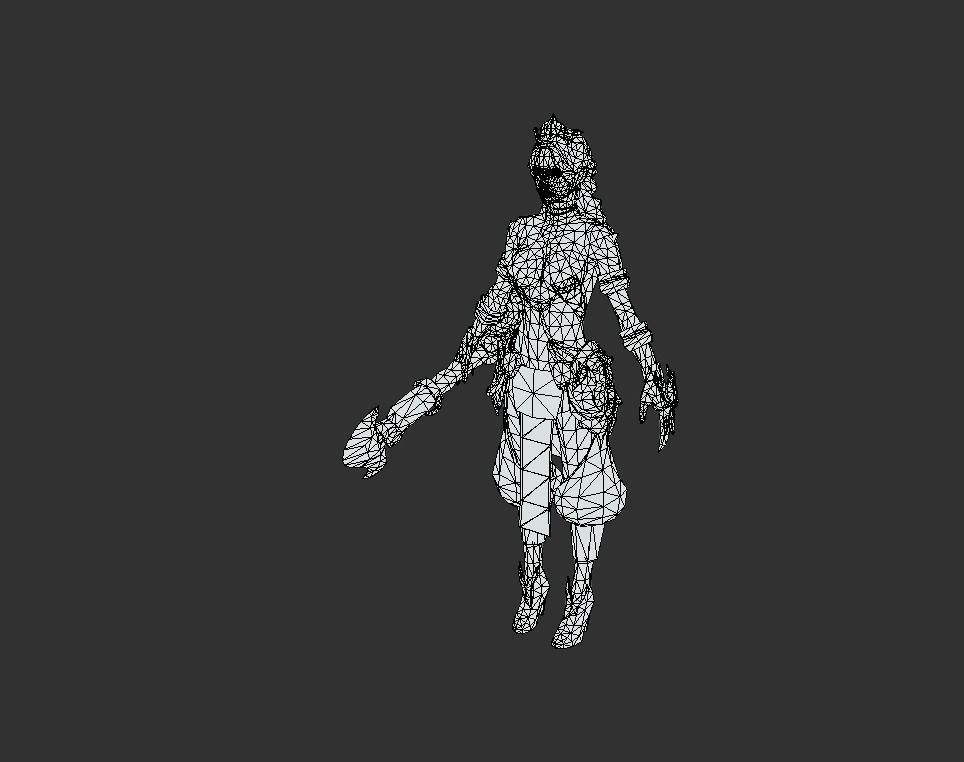 Ancient Bronze Witch Low-poly 3D model_5