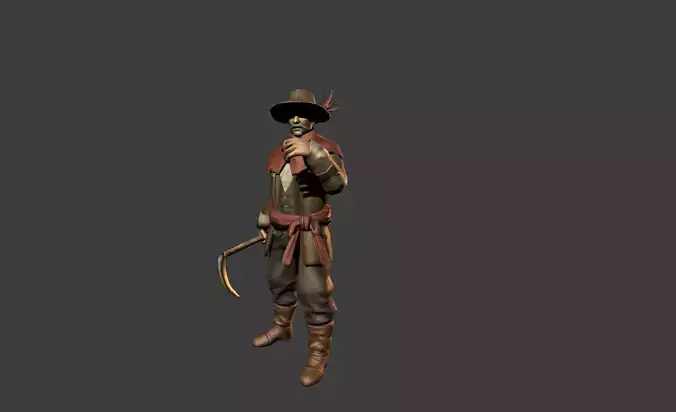 Medieval Worker Farmer Male