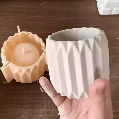 Geometric Fluted Pot mold - 3D print mould