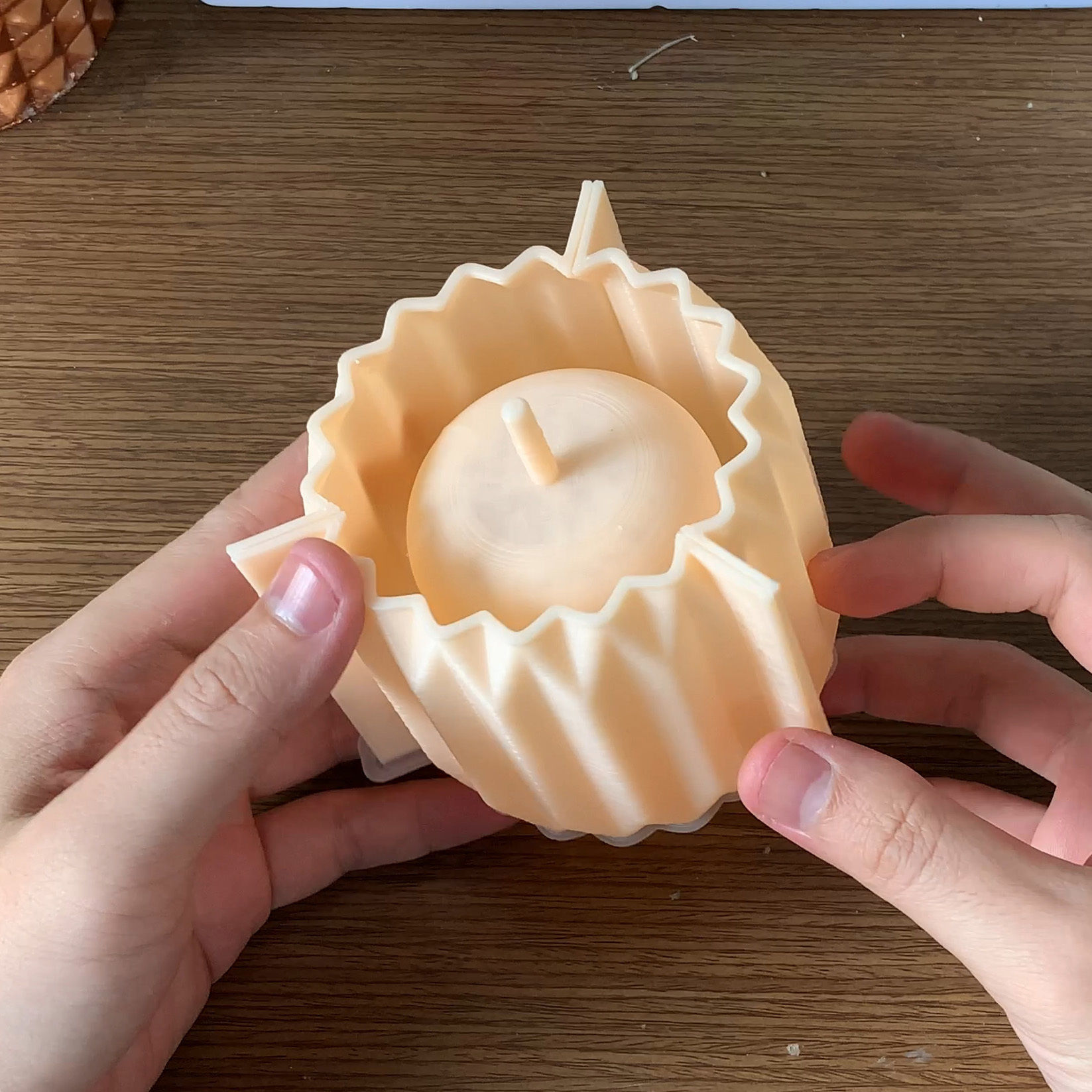 Geometric Fluted Pot mold - 3D print mould 3D print model_2