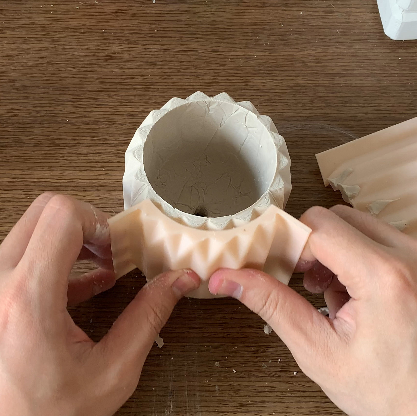 Geometric Fluted Pot mold - 3D print mould 3D print model_5