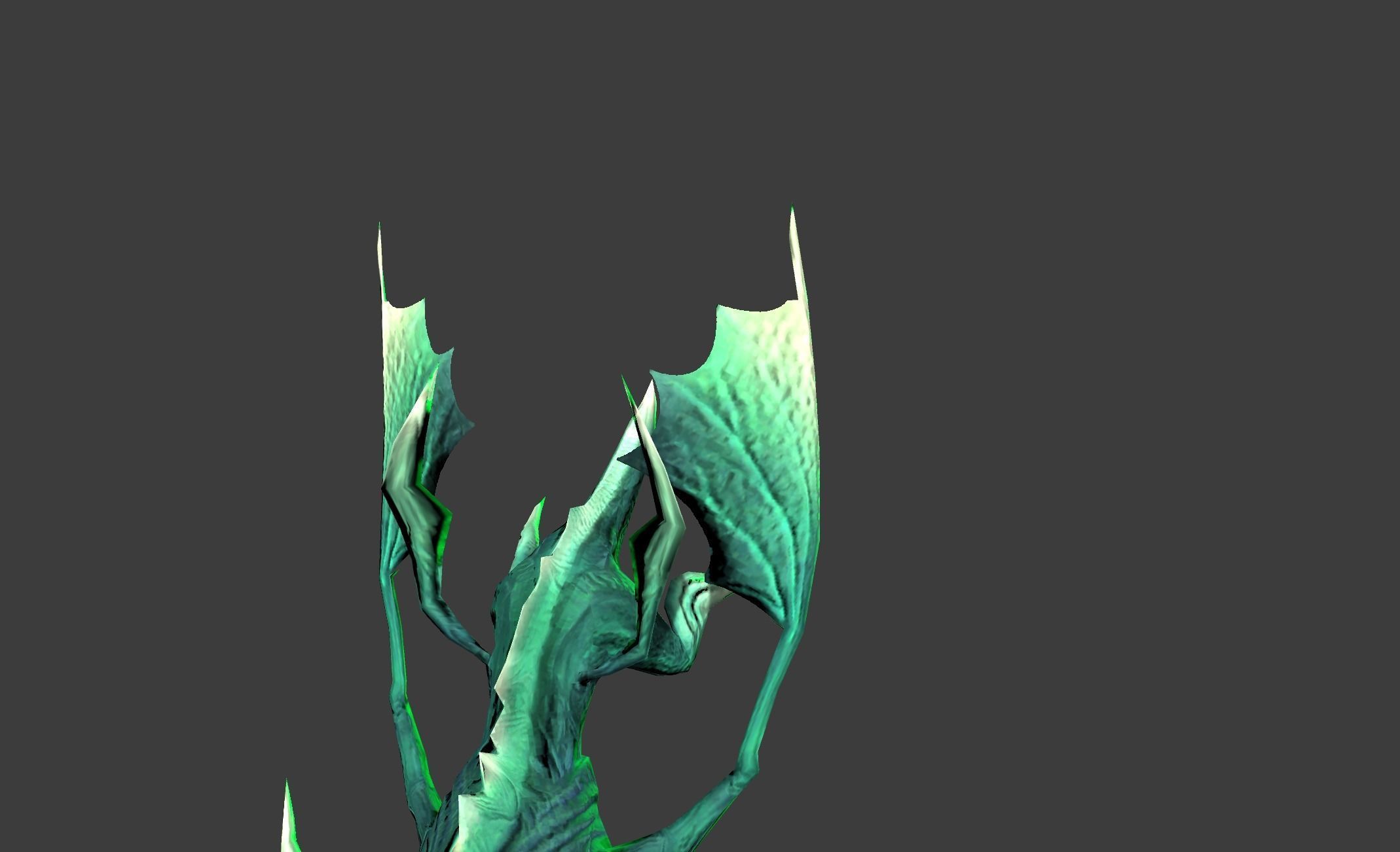 Flying Lizard Mutant Bat Low-poly 3D model_19