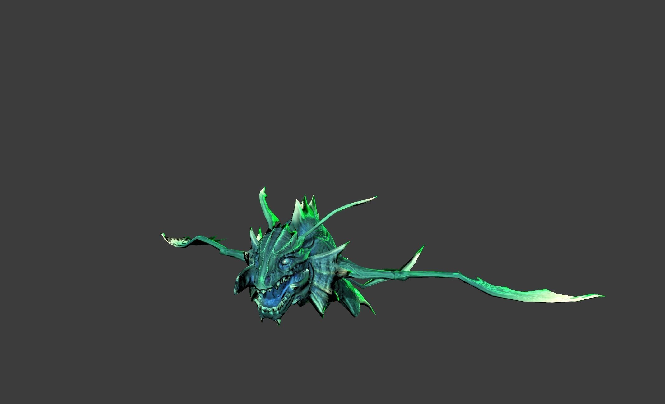 Flying Lizard Mutant Bat Low-poly 3D model_9