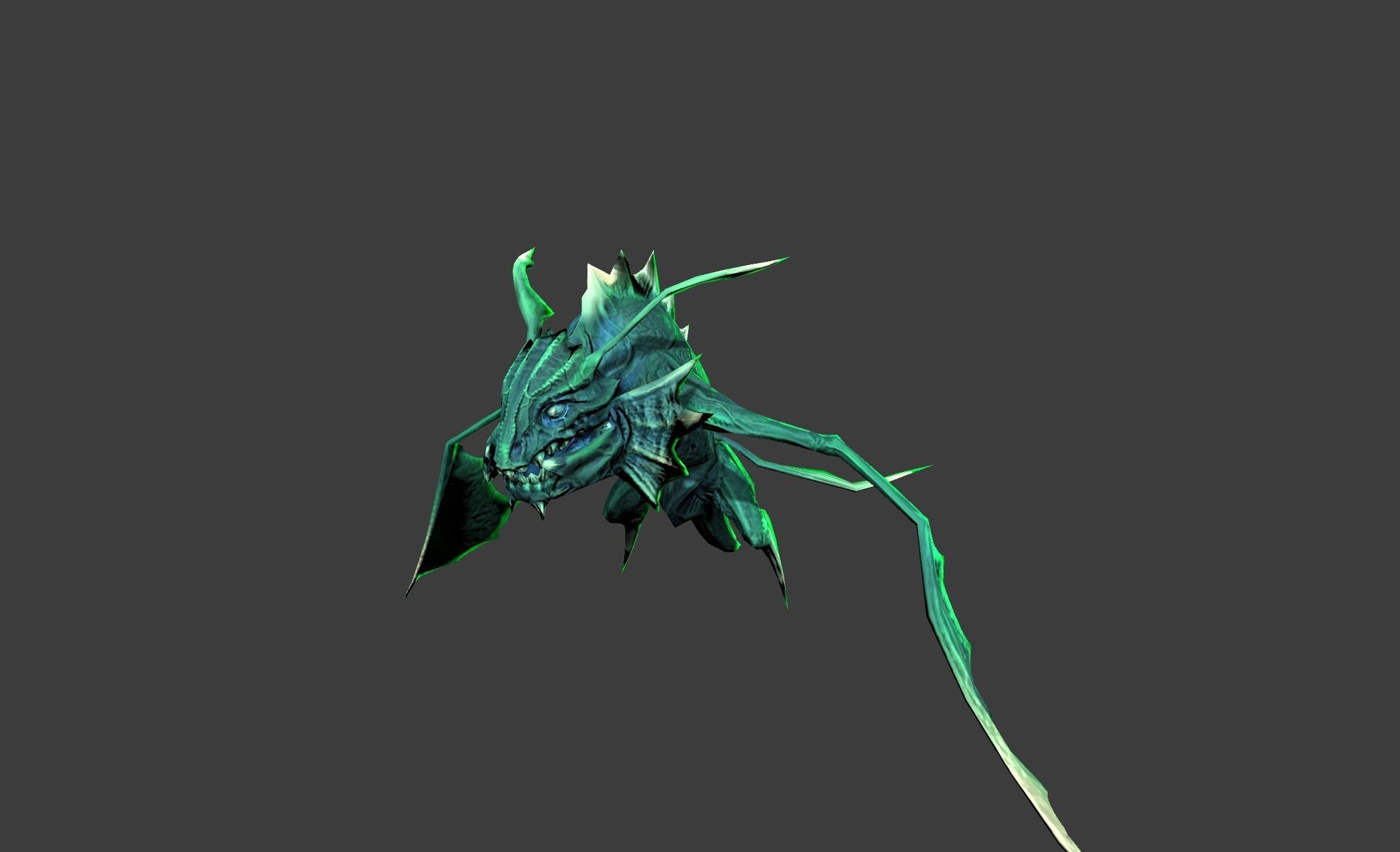 Flying Lizard Mutant Bat Low-poly 3D model_10