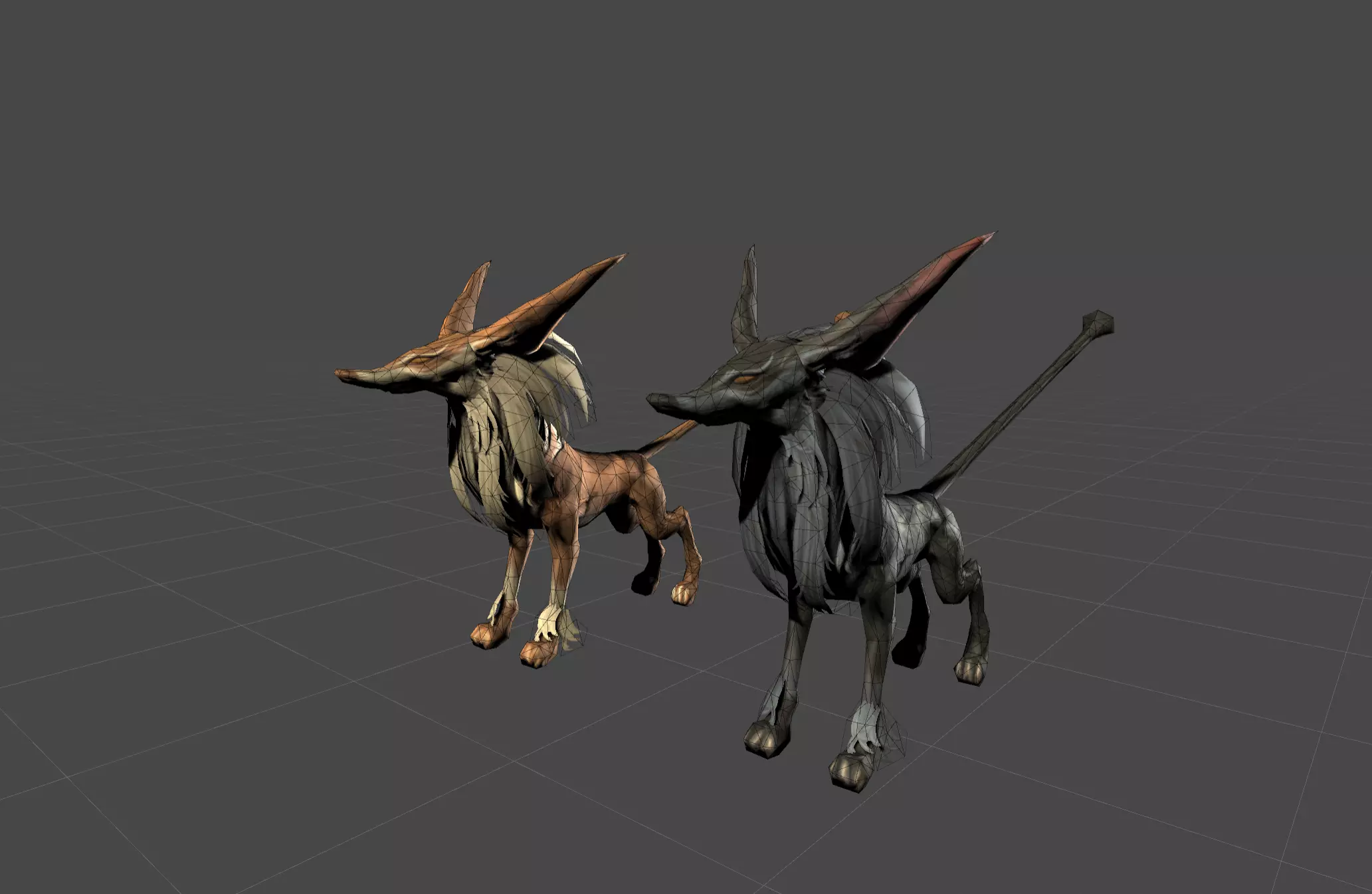 Fox Beast Animal Low-poly 3D model_0