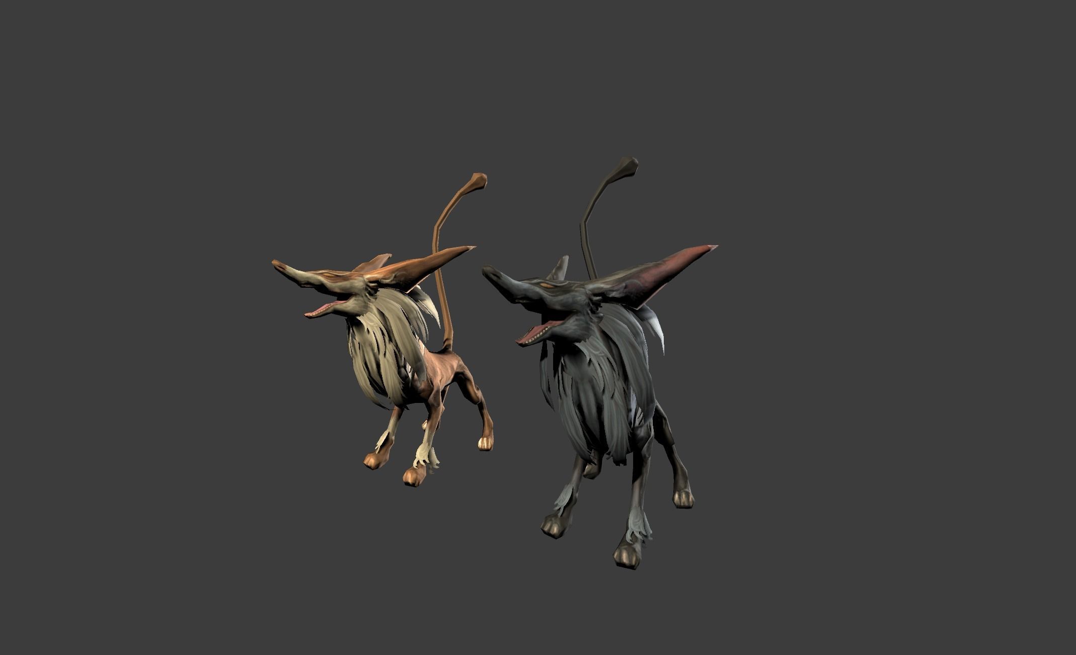 Fox Beast Animal Low-poly 3D model_8