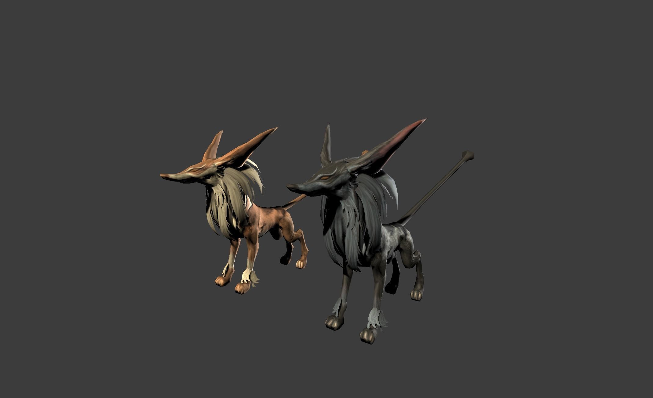 Fox Beast Animal Low-poly 3D model_16