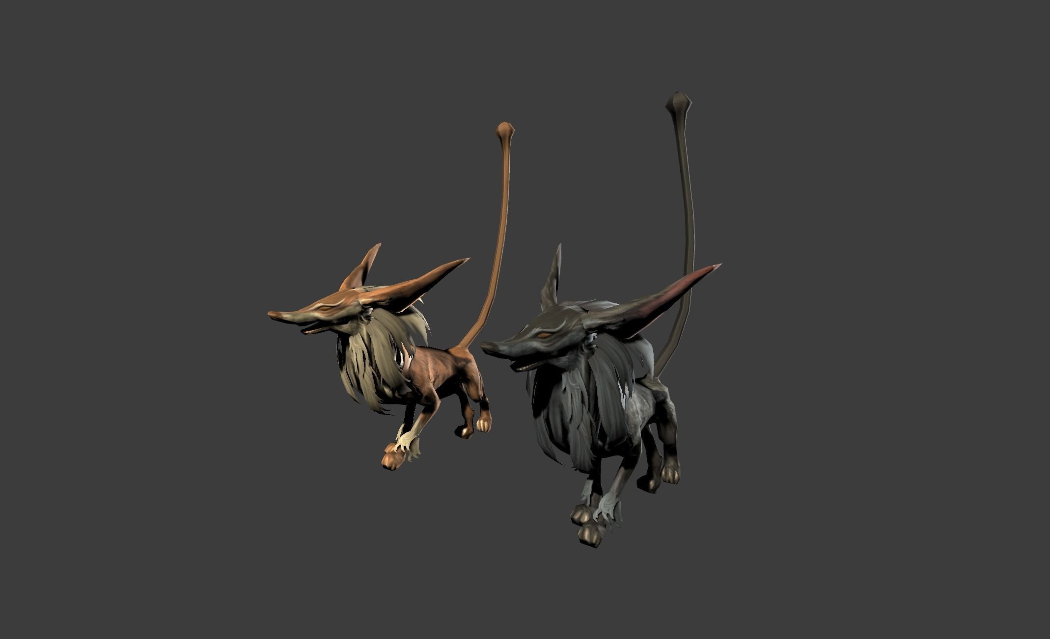 Fox Beast Animal Low-poly 3D model_14