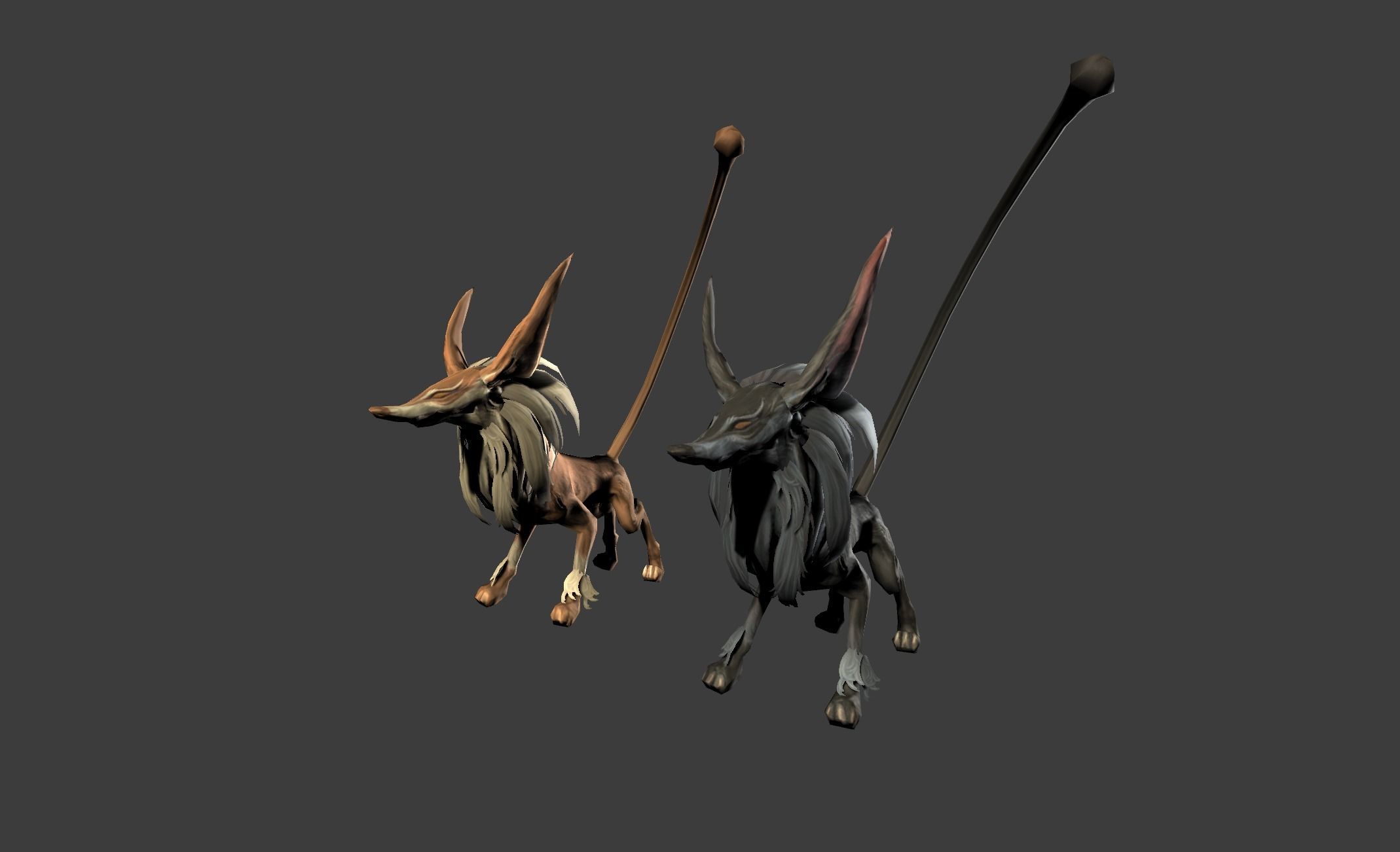 Fox Beast Animal Low-poly 3D model_15