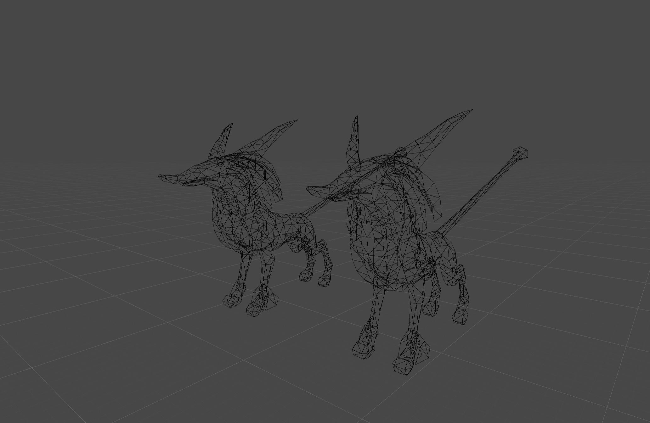 Fox Beast Animal Low-poly 3D model_7