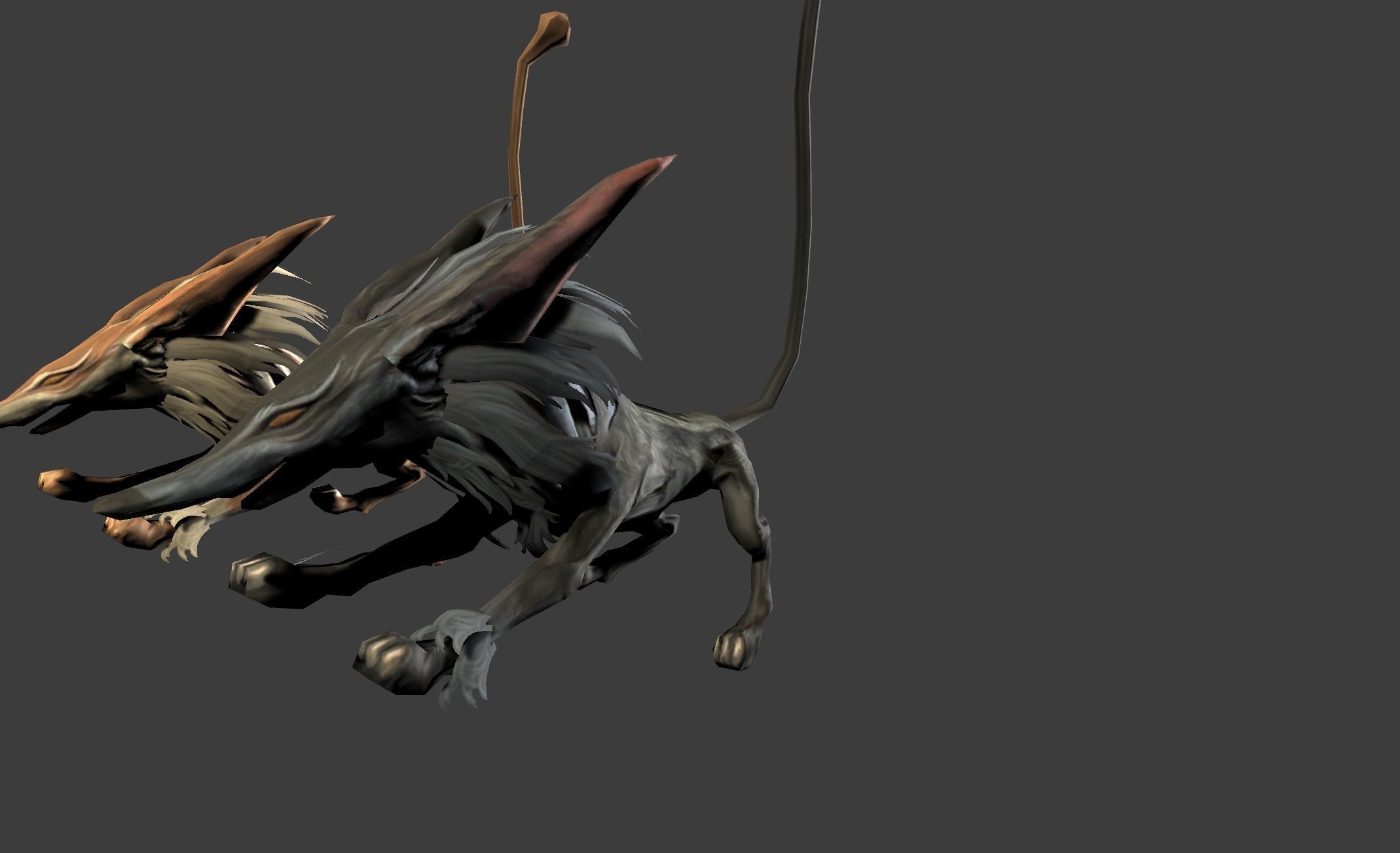 Fox Beast Animal Low-poly 3D model_11