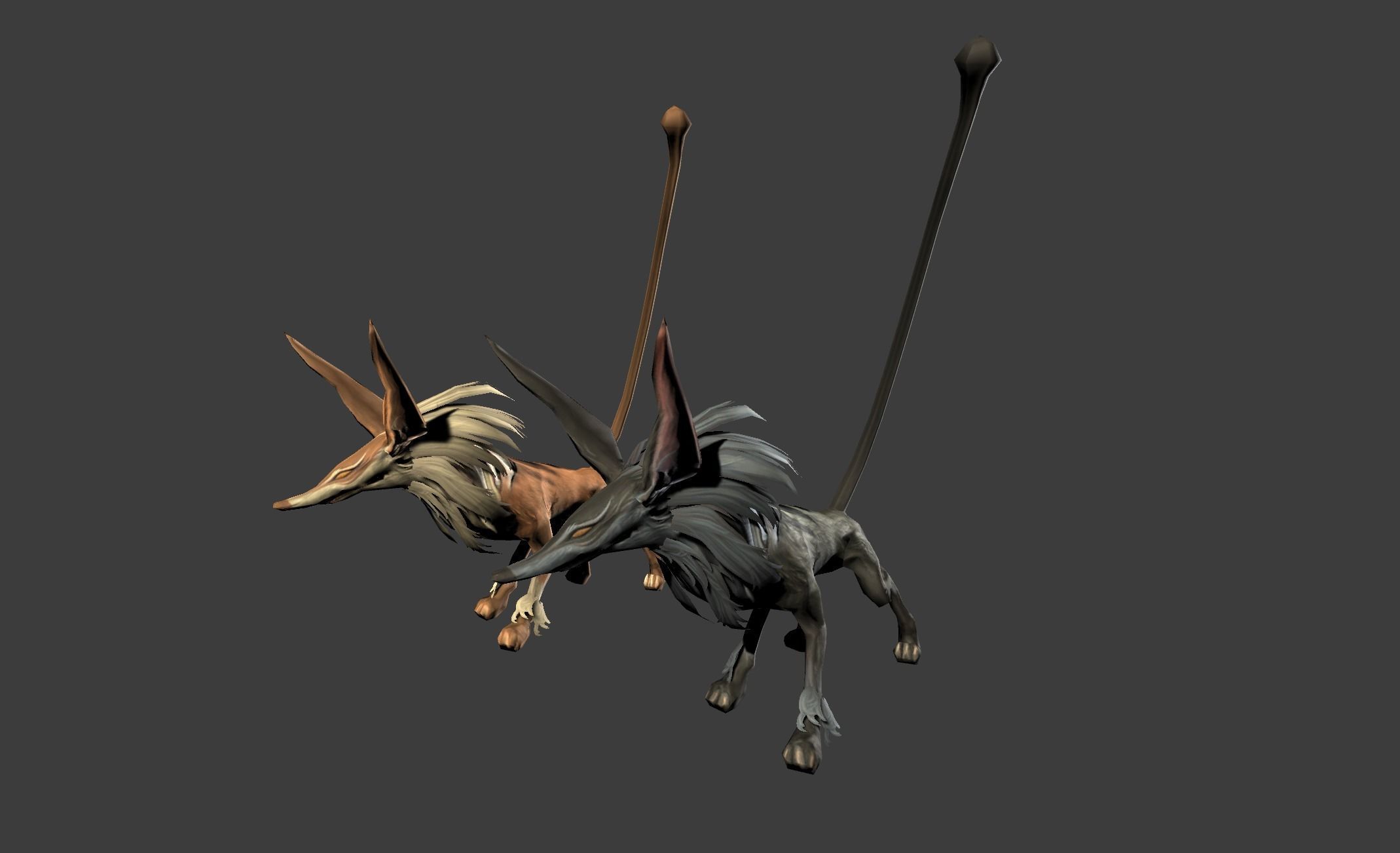 Fox Beast Animal Low-poly 3D model_18