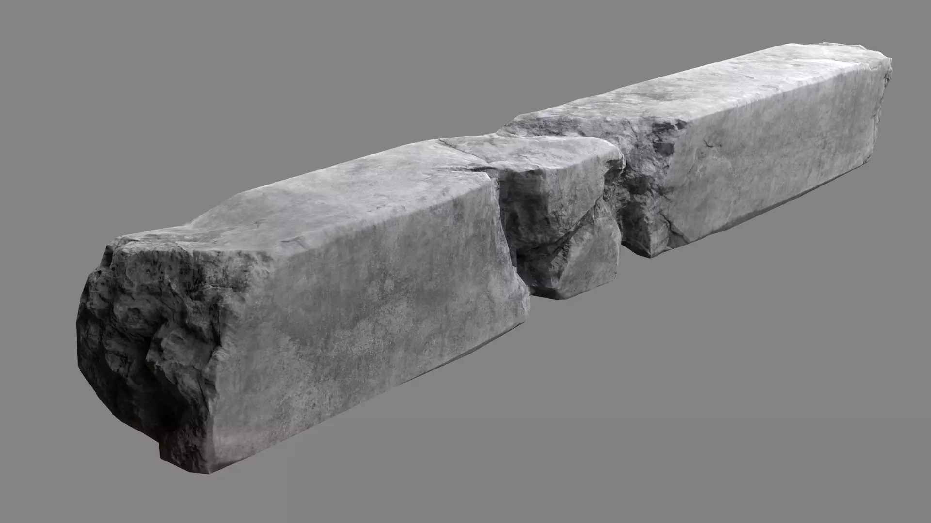 Damaged Concrete Column 04 Low-poly 3D model_0