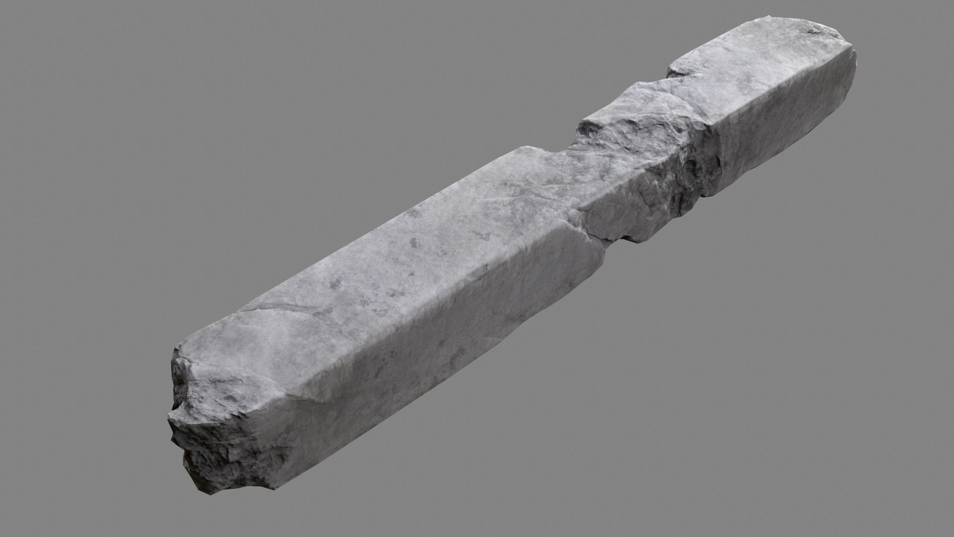 Damaged Concrete Column 04 Low-poly 3D model_4