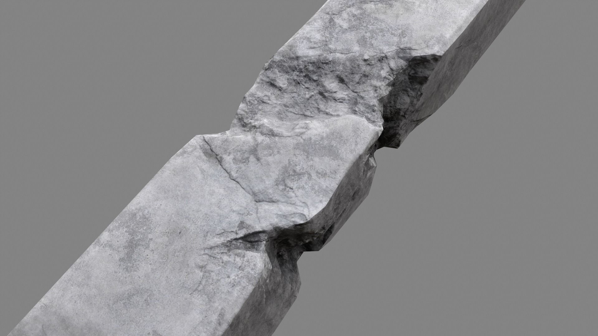 Damaged Concrete Column 04 Low-poly 3D model_9
