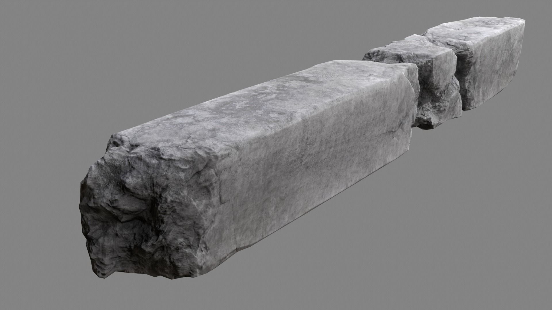 Damaged Concrete Column 04 Low-poly 3D model_5