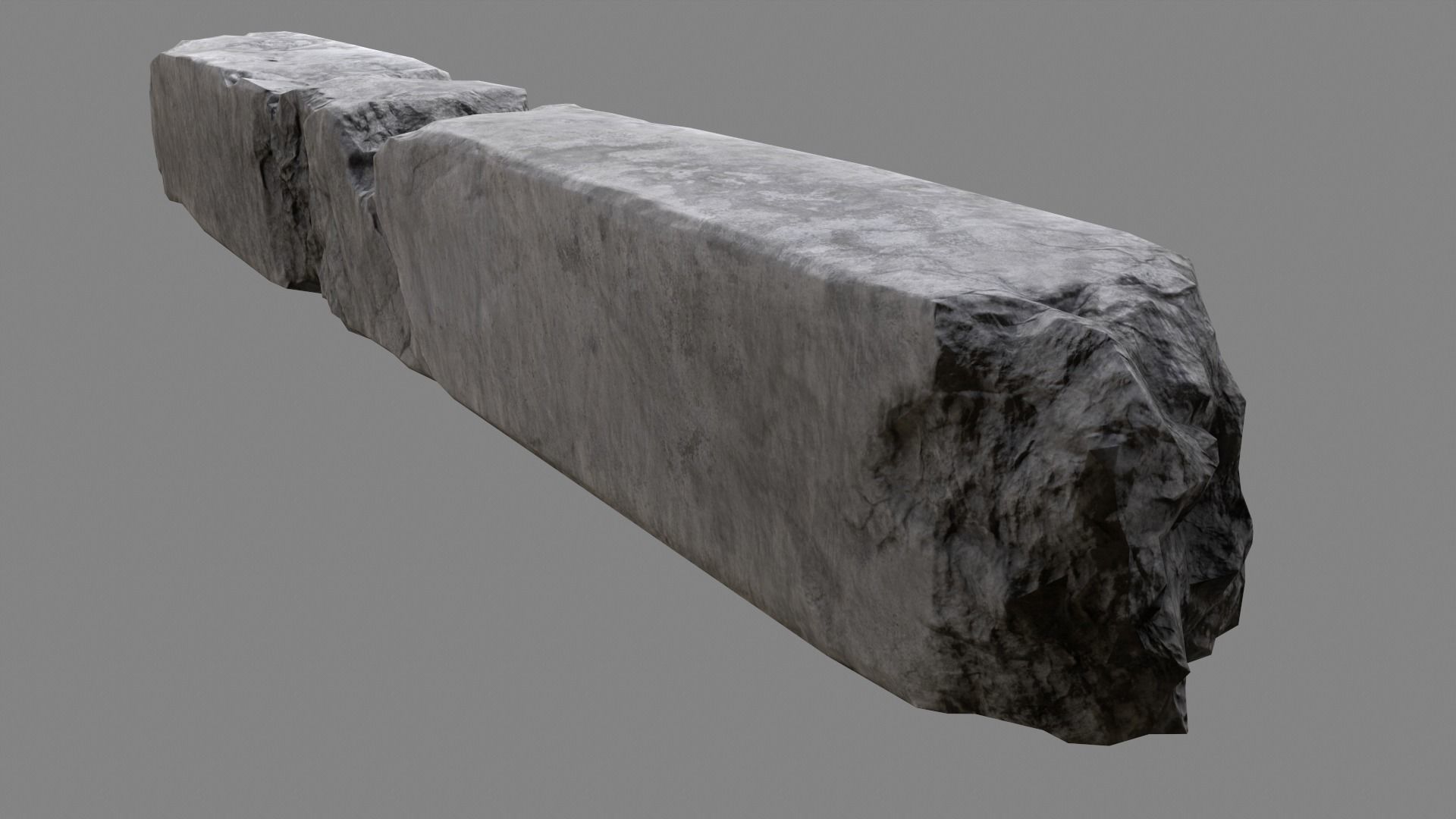Damaged Concrete Column 04 Low-poly 3D model_6