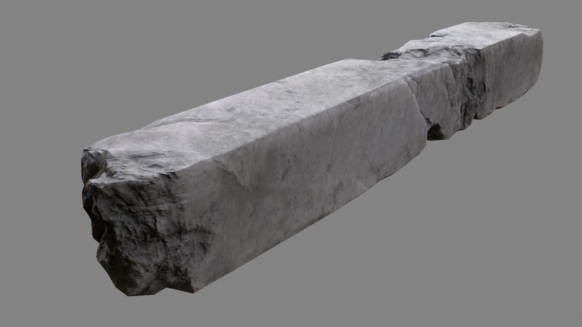 Damaged Concrete Column 04 Low-poly 3D model_2