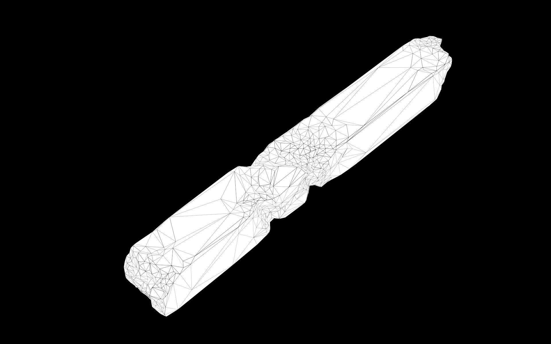 Damaged Concrete Column 04 Low-poly 3D model_11