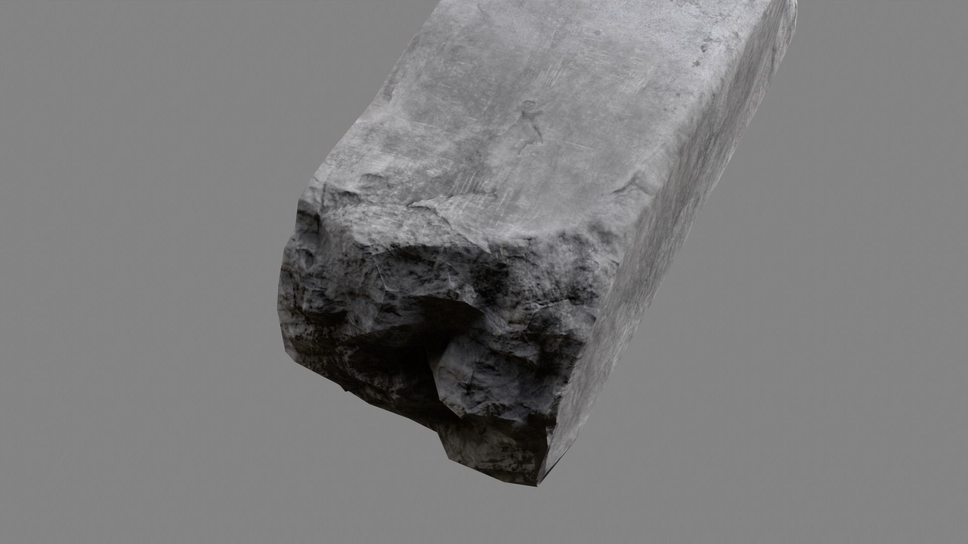Damaged Concrete Column 04 Low-poly 3D model_8
