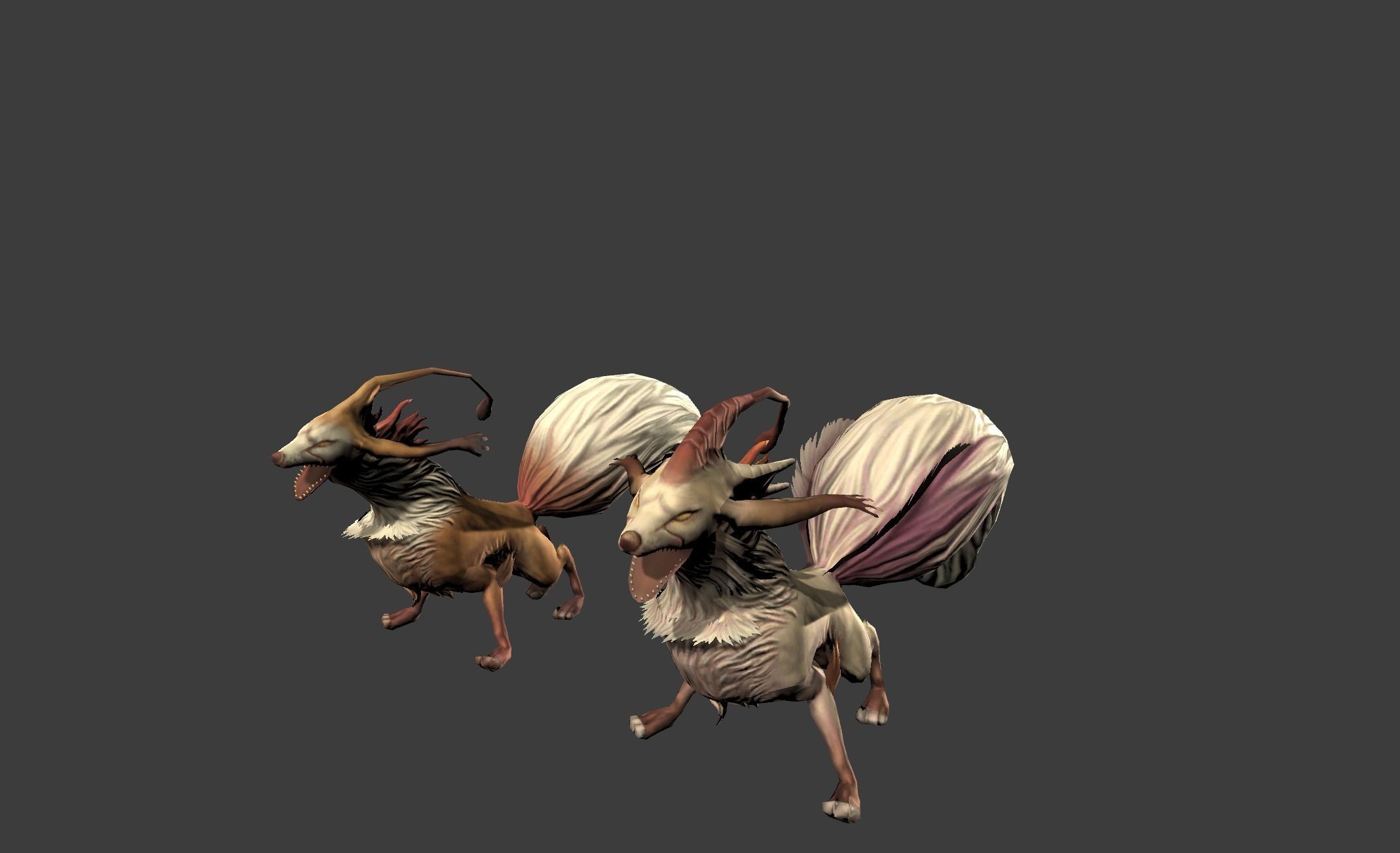 Fox Beast Mutant Low-poly 3D model_17