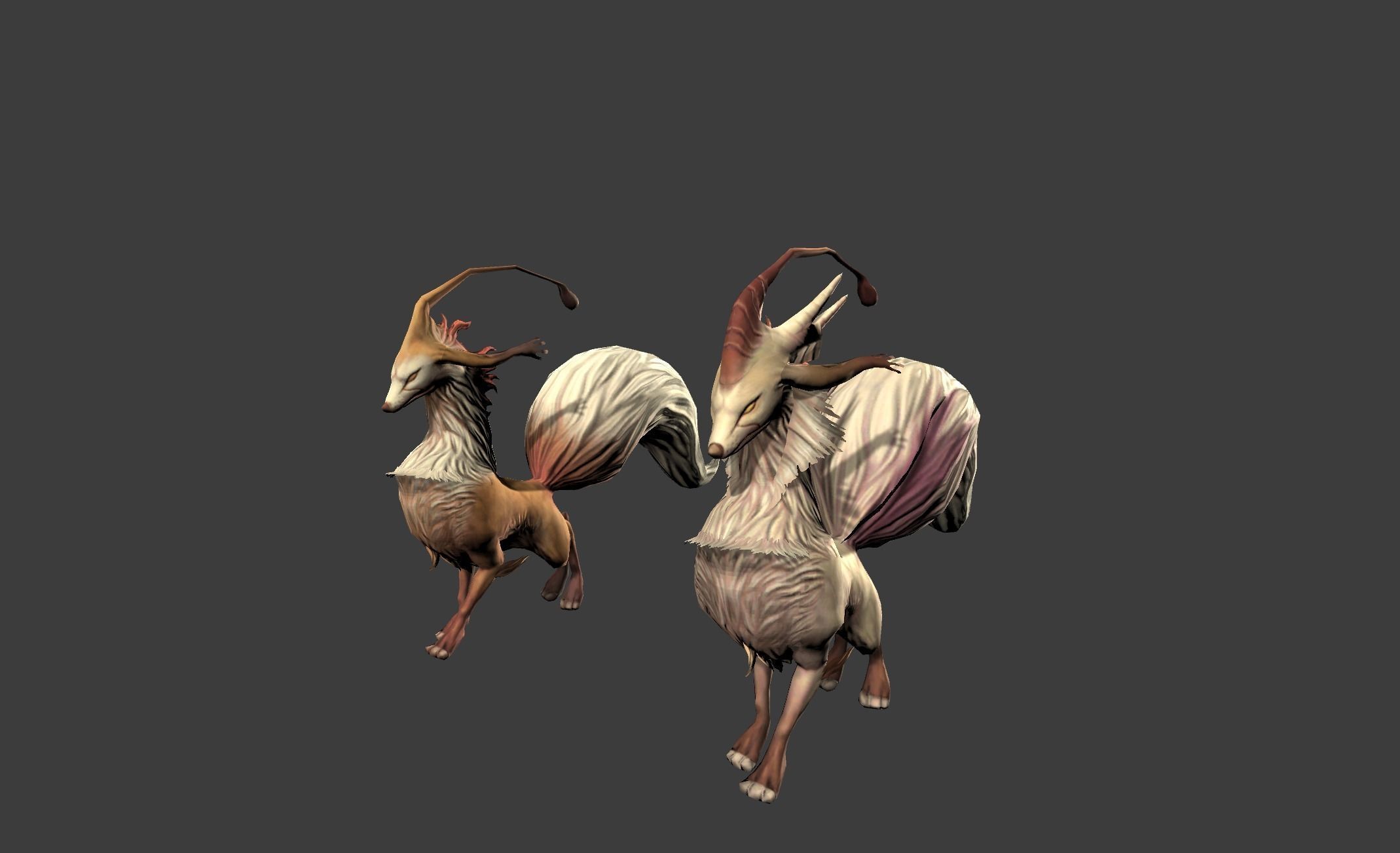 Fox Beast Mutant Low-poly 3D model_16