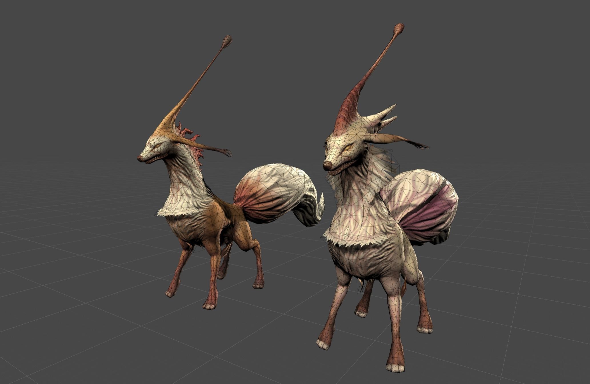 Fox Beast Mutant Low-poly 3D model_14